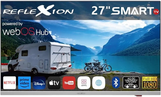 REFLEXION DVB-S2 DVB-T2, TV'er, LDDX27iBT LCD- TV 69cm 27 tommer EEK E (A - G) DVB- T2, DVB- C, DVB- S2, Full HD, Sølv, 69cm
