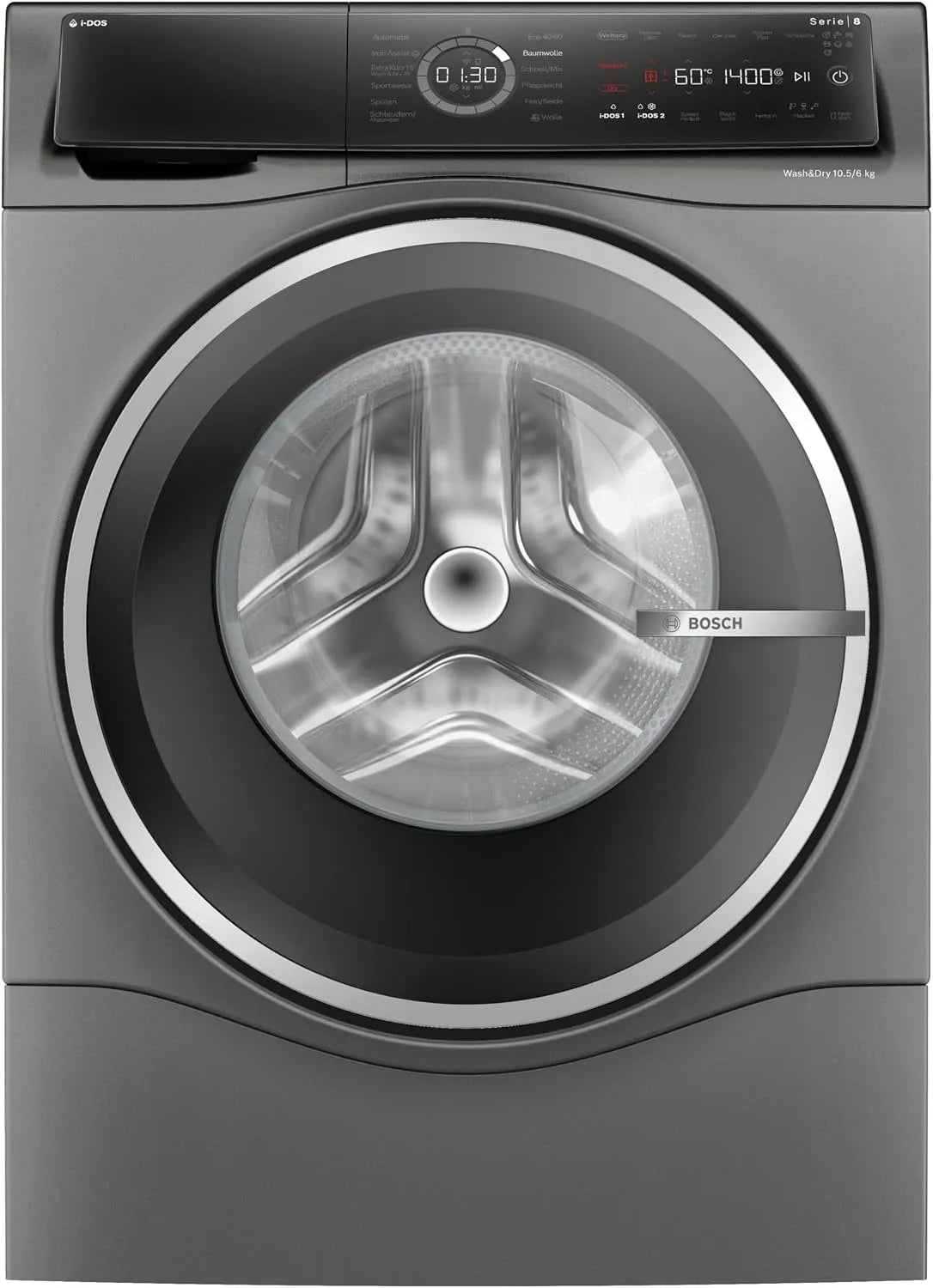 Bosch WNC254AS0, Vaske-tørremaskiner, serie 8 Smarter Vaskedræber 10, 5 kg Vaskedræning 6 kg Tørring, Hvid, 10, 5 kg, 6 kg, 0 V, 10 kg