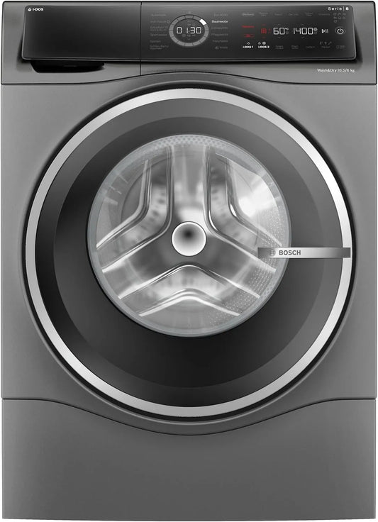 Bosch WNC254AS0, Vaske-tørremaskiner, serie 8 Smarter Vaskedræber 10, 5 kg Vaskedræning 6 kg Tørring, Hvid, 10, 5 kg, 6 kg, 0 V, 10 kg