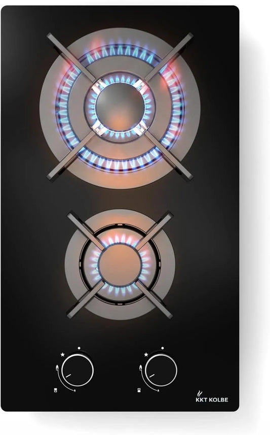 KKT KOLBE G302G, Kogeplader, KOLT KOLBE Gas Kochfeld, 30 cm, Sort, 302G, 29 cm, 4 kW