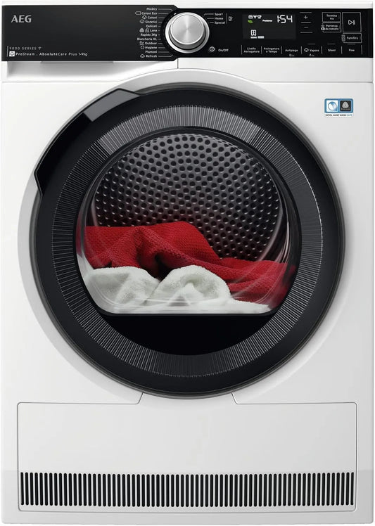 AEG TR9T94ABYS, Varmepumpetørretumblere, Asciugabiancheria libera installazione 3D Scan, Sort, 9 kg, 638 x 596 x 850 mm, 5 cm, 118 l