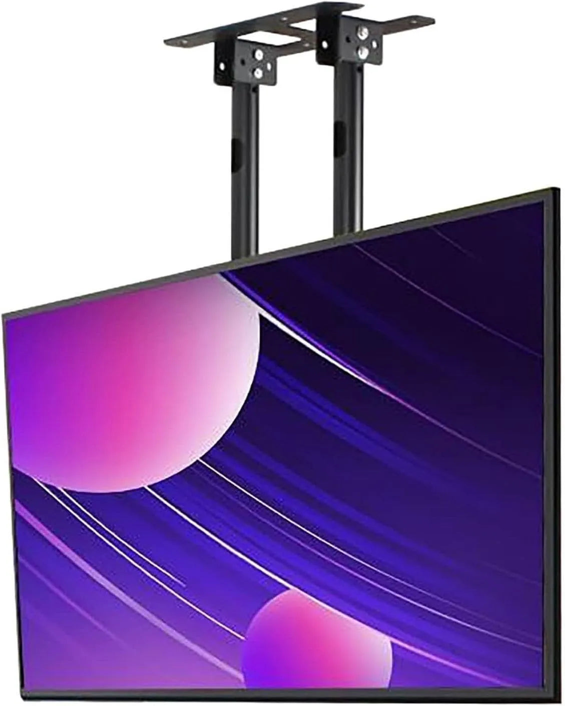 Generic, Væg- og loftbeslag, Elektrisk loftophæng til TV - højdejusterbar dobbelt-mast TV lift til flade, Sort, 60 kg, 1.69mm, 50 cm, 130 cm