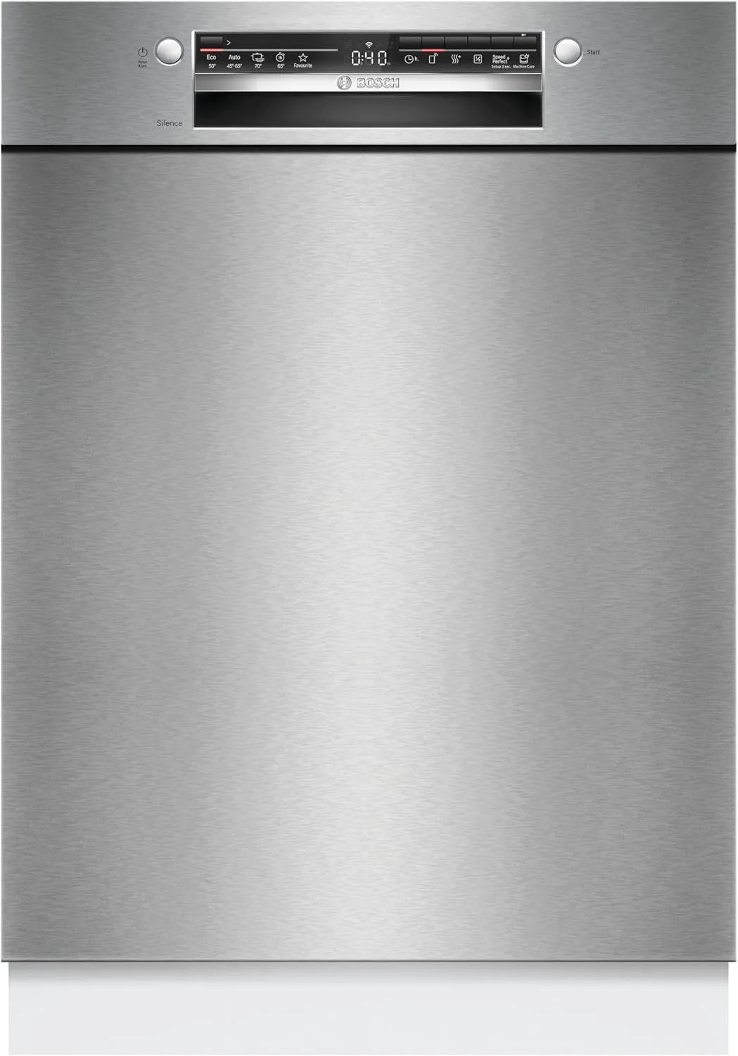 Bosch SMU2HTS08E, Opvaskemaskiner, Serie 2, understrukturopvaskemaskine, 60 cm, Smart Start, hygiejneniveau for Eco, Hvid, 74 kW, 9 l