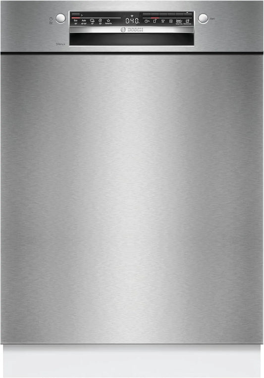 Bosch SMU2HTS08E, Opvaskemaskiner, Serie 2, understrukturopvaskemaskine, 60 cm, Smart Start, hygiejneniveau for Eco, Hvid, 74 kW, 9 l