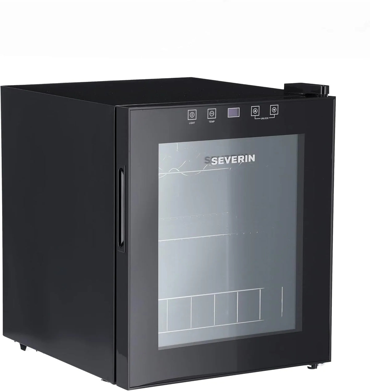 SEVERIN, Drikkevarekøleskabe, vin køleskab, temperaturjusterbar fra 5-18 ° C, 46 L volumen for maksimalt 15, Sort, 46 L, 0, 75L, 43 dB