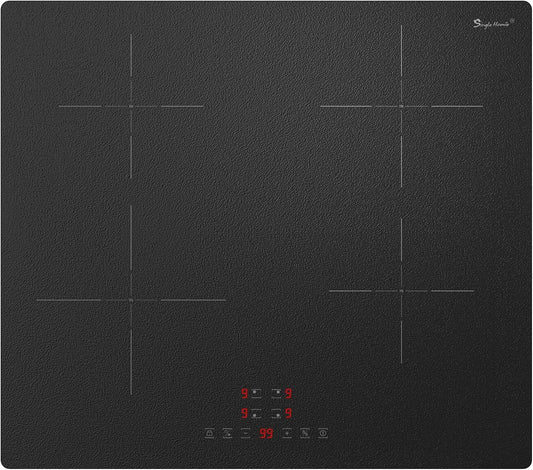 singlehomie 1-99Min, Kogeplader, Induktion kogeplade 60 cm build- in, induktion kogeplade med mat glas, boost, Sort, 60 cm, 7200W, 2600W
