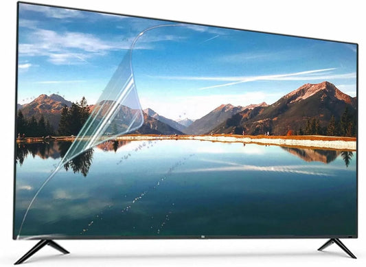 FLYIODFCXV 58in, Skærmbeskyttelse til TV skærm protektor, 48-58 inches, filterblokke UV og blåt lys fra filteret folie, Sort, 58 inch, 596 mm