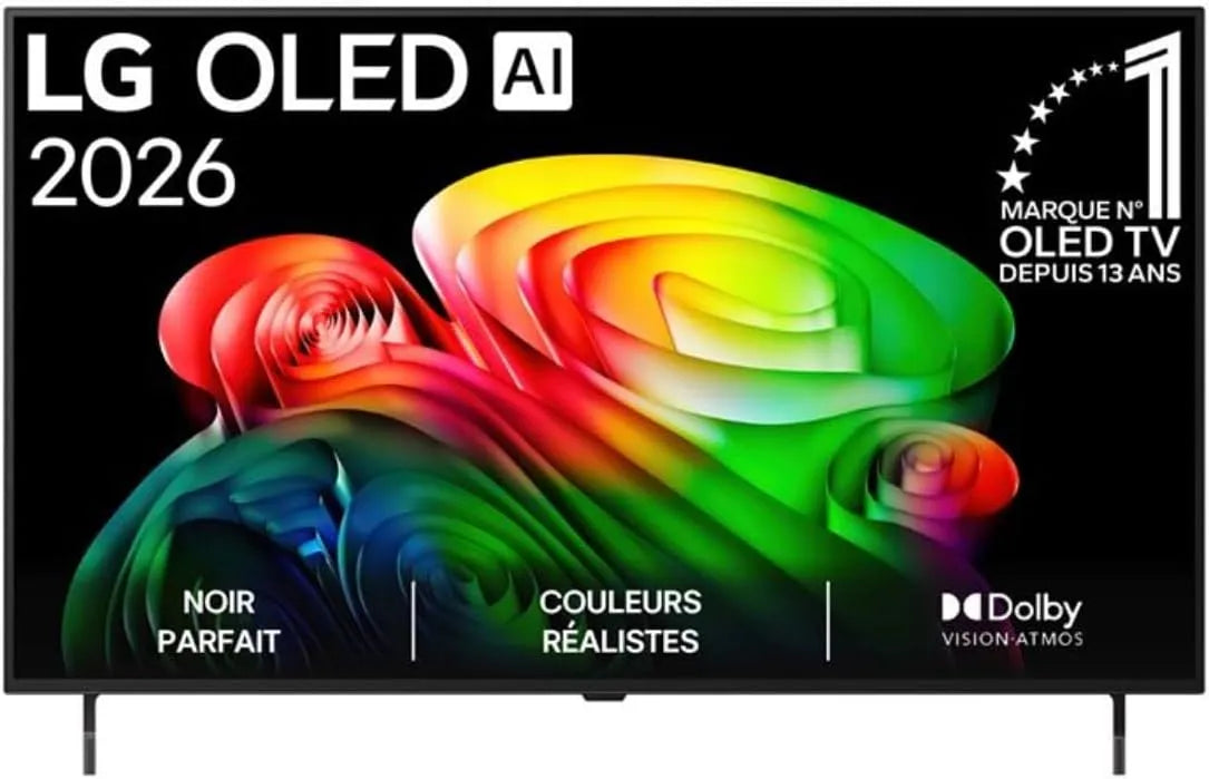 LG OLED48B65LA, OLED-skærme, TV AI B6 (2026) 48 tommer OLED UHD 4K, Sort, OLED, 4K, 65L, 120 V