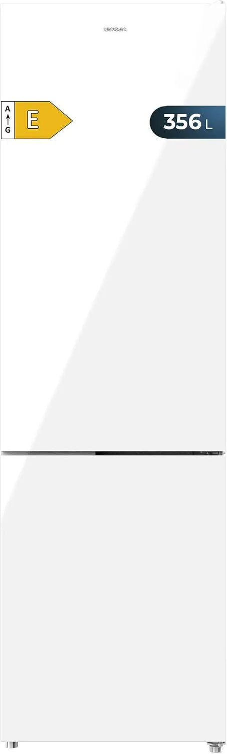 Cecotec, Køle-/fryseskabe, Bolero CoolMarket Combi 356 Hvid glas E. Inverter Plus Kompressor Køleskabe, Hvid, 200X59, 5Cm, 356L, 14 g