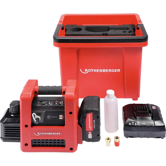 Rothenberger, Vakuumpumper, ROAIRVAC R32 2.0 CL Basic Set Vakuum Pump med ROBUCKET, Flerfarvet, 4 '